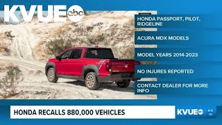 Honda recalls 880,000 vehicles