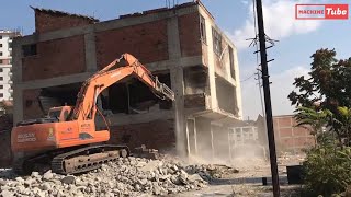 World Dangerous Building Demolition Compilation -  Explosives And Excavator Destroy Everything