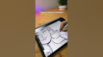 My Digital Art Process On iPad In Procreate App | Digital Painting Process #shortsmas #2022inshort