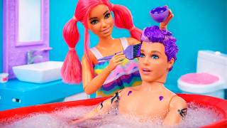 The doll's rainbow hair. Fun games. Girls' beauty salon screenshot 1