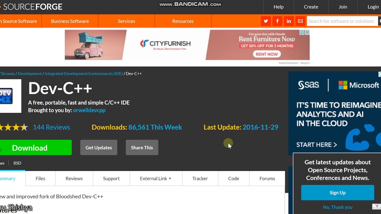 Download and install dev c and hello world program youtube