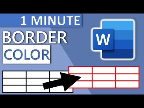 Word Table Change Border (Color, Line Width, Line Type) | การเขียน