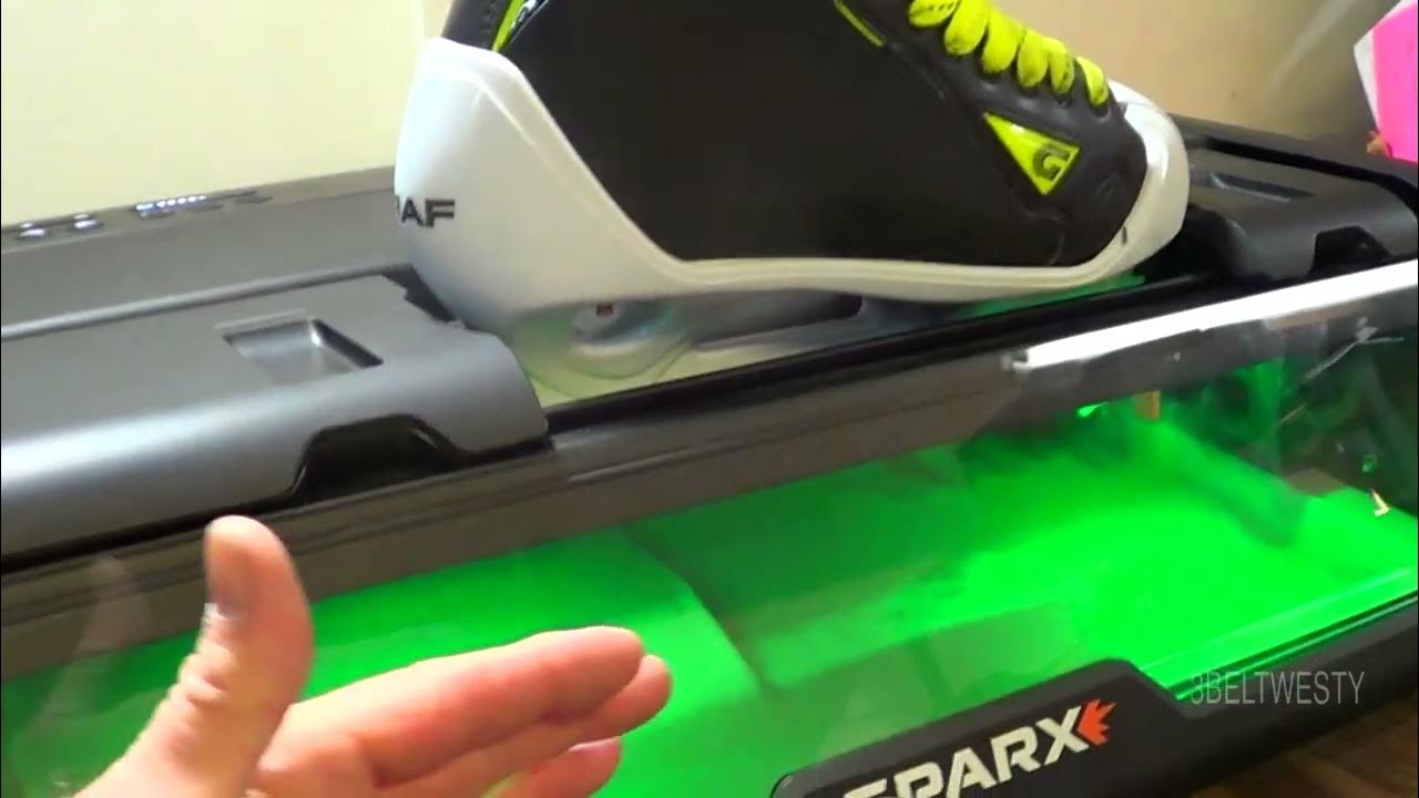 SPARX ES100 Skate Sharpener Goalie Risers GRAF Supra G5500 YouTube