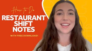 Why Every Restaurant Needs These Shift Note Templates