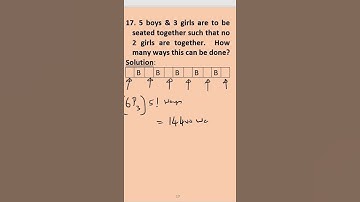 17 - Seating arrangements with restrictions - in Hindi