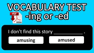 Adjectives - ing or -ed / excited or exciting - Exercise - Level b (medium) Easy English lessons