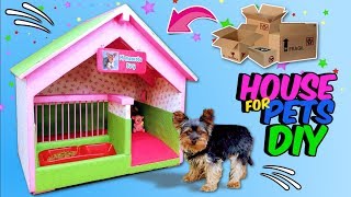 DIY DOGHOUSE - How to Make Amazing Puppy Dog House from Cardboard