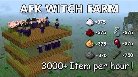FASTEST AFK WITCH FARM TUTORIAL IN MINECRAFT 1.17 & 1.16