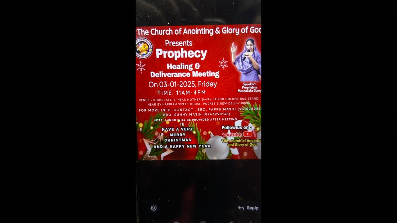 The Church of Anointing and glory of God is live - YouTube