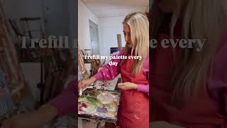 A cozy morning painting in my studio ✨ #oilpainter #painting #vintagestyle #oilpainting ##artist