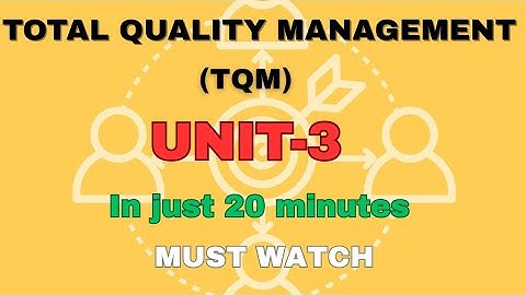 Total quality management (TQM) unit 3 in just 20 minutes | In telugu | Must watch