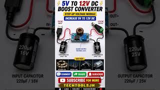 5V to 12V DC Boost Converter ⚡ Easy DIY Electronics Project #shots #electrical #electrician