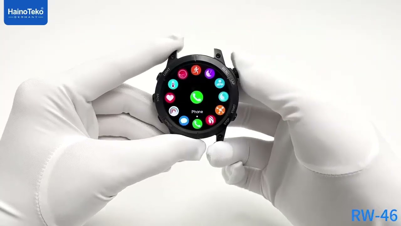 Haino Teko Rw-46 Smart Watch Built-in Torch and Amoled Display.