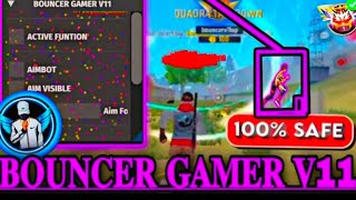 BOUNCER GAMER V11 MOD MENU APK FREE FIRE 100% SAFE CS / BR RANK WARKING | ALL PROSSER 🔥 screenshot 5