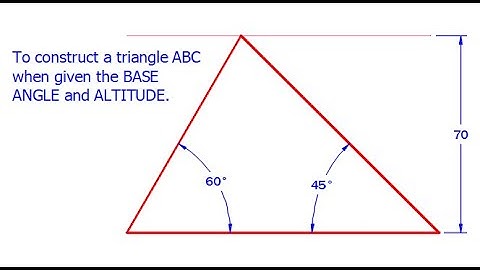 To Draw a Triangle when Given Altitude and Base Angles in AutoCAD