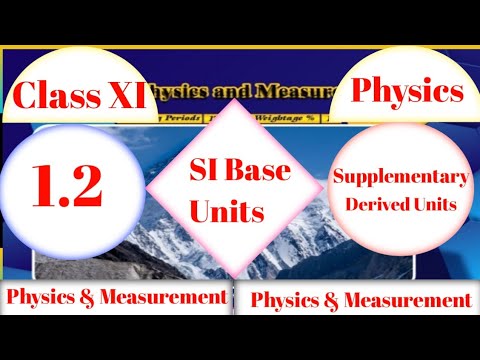 physics class 11 chpater 1 SI Base Units, Derived Units, and ...
