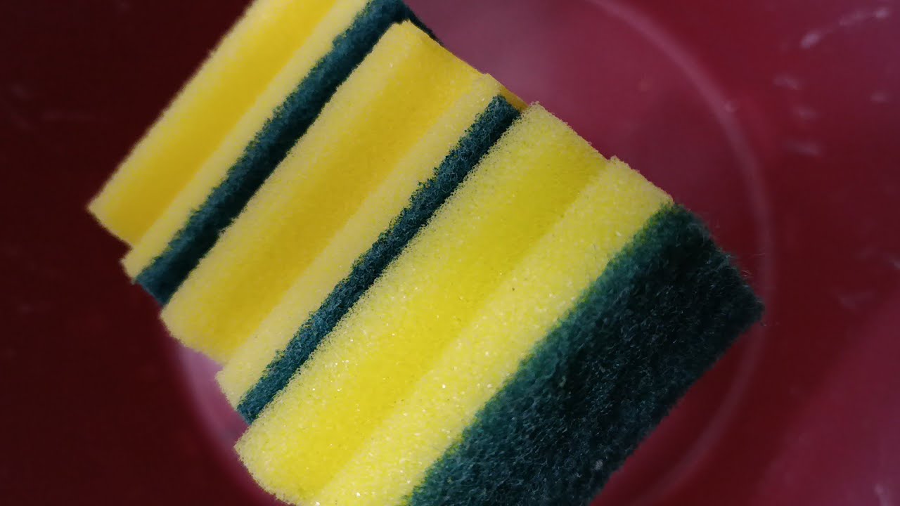 Kitchen Sponges Dry Ripping | Sponge ASMR - YouTube