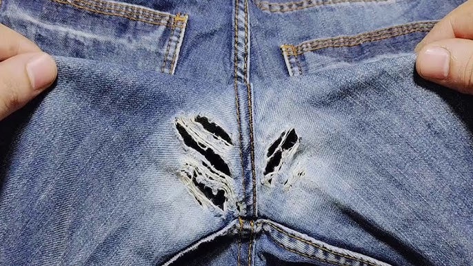 How to Fix a Hole in Jeans • Heather Handmade