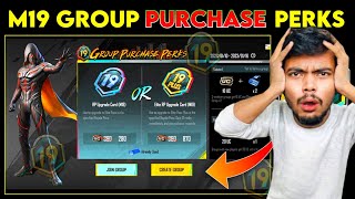 M19 GROUP PURCHASE PERKS | NEW EVENT GROUP PURCHASE PERKS EXPLAINED | M19 ROYAL PASS PURCHASE PERKS