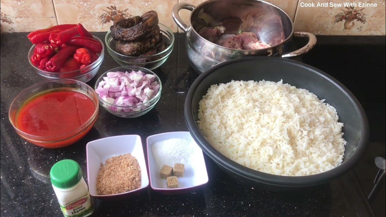 HOW TO MAKE PALM OIL RICE DELICIOUS AND CHEAP PALM OIL RICE SO