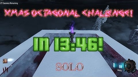 *SOLO* XMAS OCTAGONAL CHALLENGE! 13:46! [Black Ops 3 Custom Zombies]