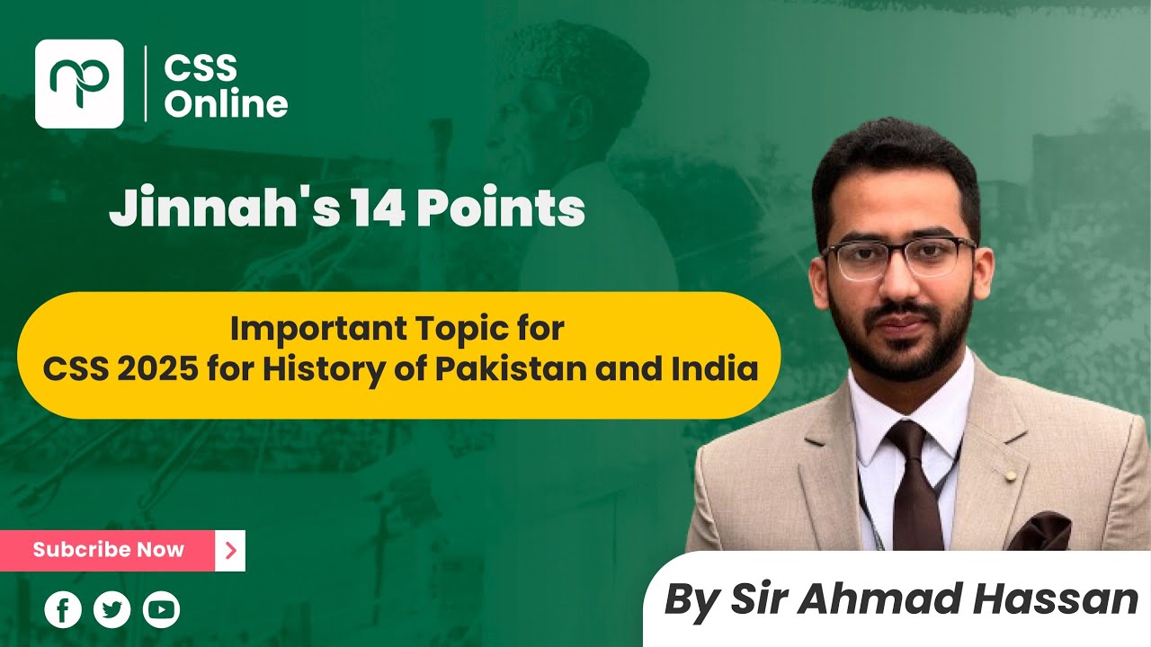Jinnah's 14 Points | CSS Indo Pak History | Nearpeer Online