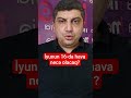İyunun 16-da hava necə olacaq?