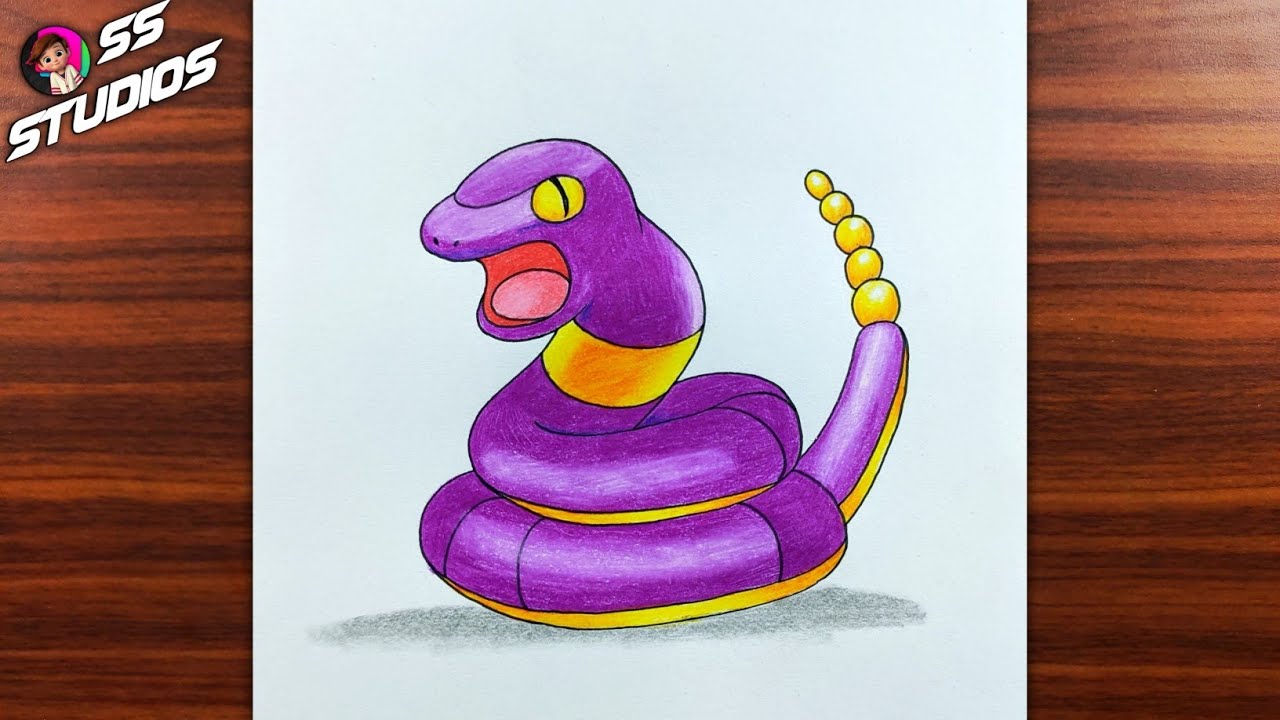 How To Draw and Color Ekans From Pokemon YouTube