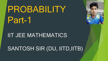 IIT JEE | Introduction to  PROBABILITY | Part-1 | Mathstats @8810409392