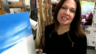 PEINTURE AU COUTEAU : 4 TECHNIQUES POUR PEINDRE UN CIEL par NELLY LESTRADE