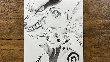 Drawing Naruto & Kurama – Epic Six Paths Transformation | Anime Art