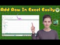 How To Add A Row In Excel | Quick & Easy Guide (2025)
