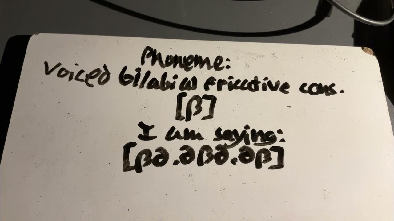 [β] voiced bilabial fricative consonant YouTube
