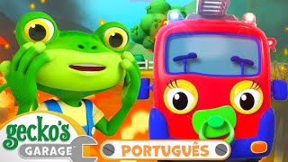 Caminhão-Bebê de Bombeiros! | 2 HORAS DO GECKO BRASIL! | Desenhos Animados Infantis em Português