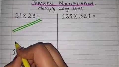 การคูณเลข แบบญี่ปุ่น โดยใช้เส้น