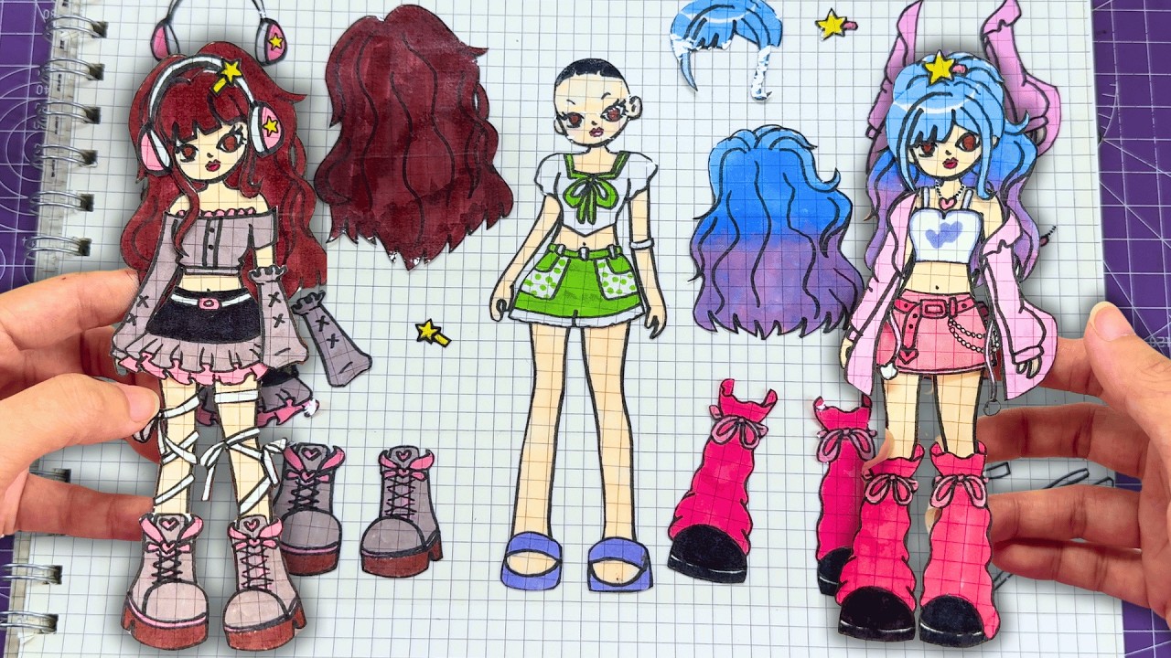Paper Dolls Dressup | ASMR paper play Tutorial - YouTube