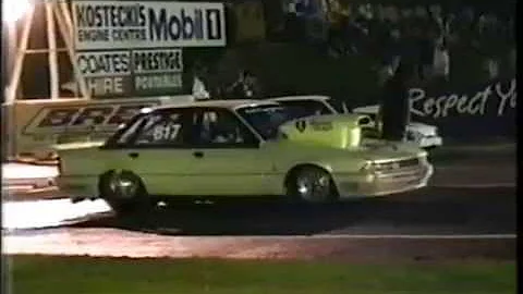 Gary Tanner racing Rob Demamiel's B/Gas Super Stoc...