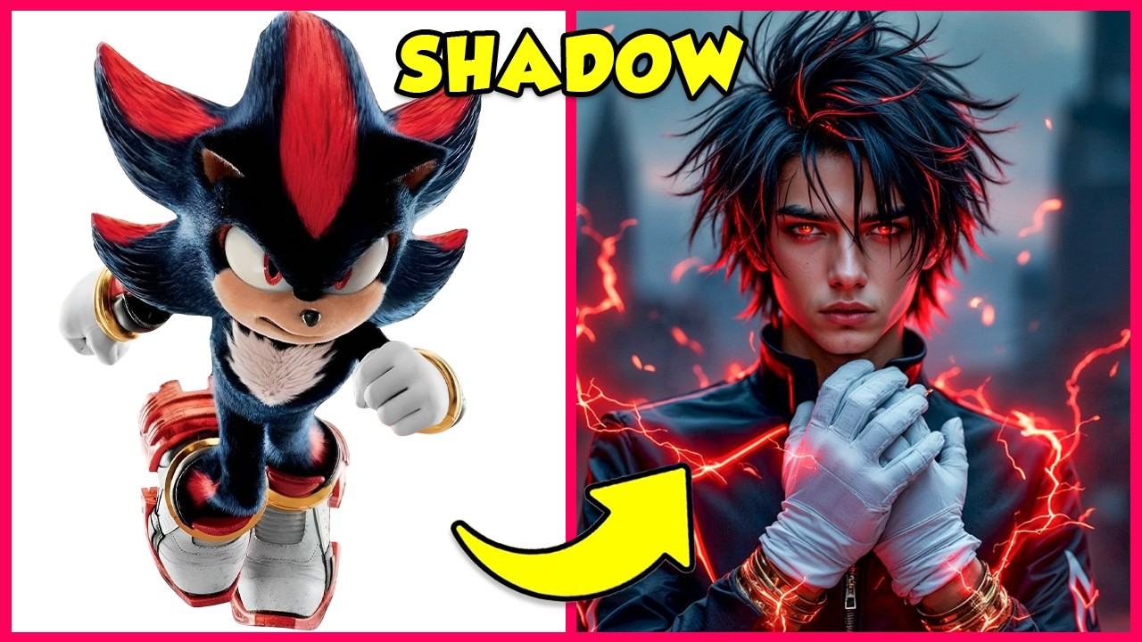 Les Personnages de SONIC 3 en HUMAINS 🦔 + Devine la VOIX...! 💙Sonic🥊Knuckles🔥Shadow🦊Tails