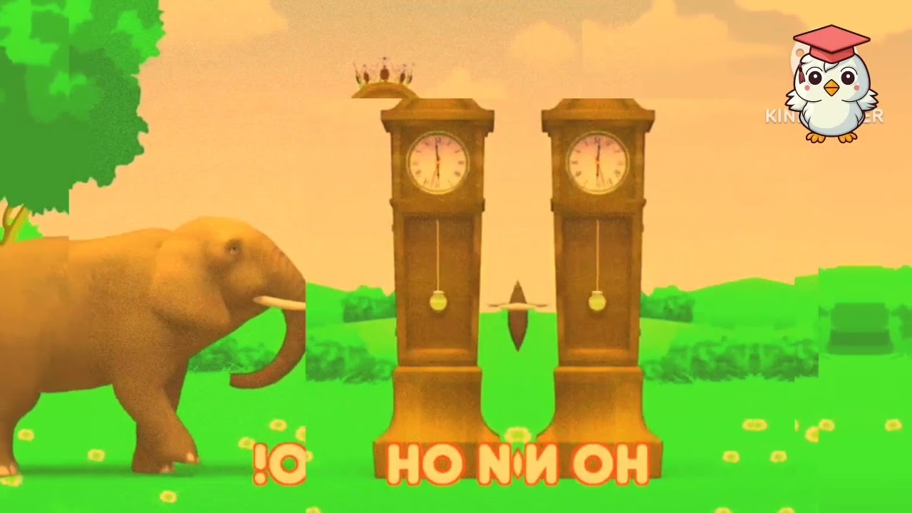 Hickory Dickory Dock/Reversed vs.Multicolor Effect/🎠🐎🐅🐆🐴🐱