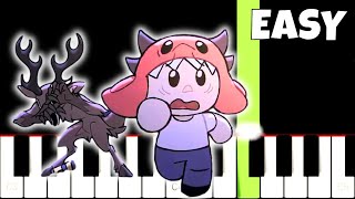 The Deer - 99 Nights In The Forest Animation - EASY Piano Tutorial - Beanie