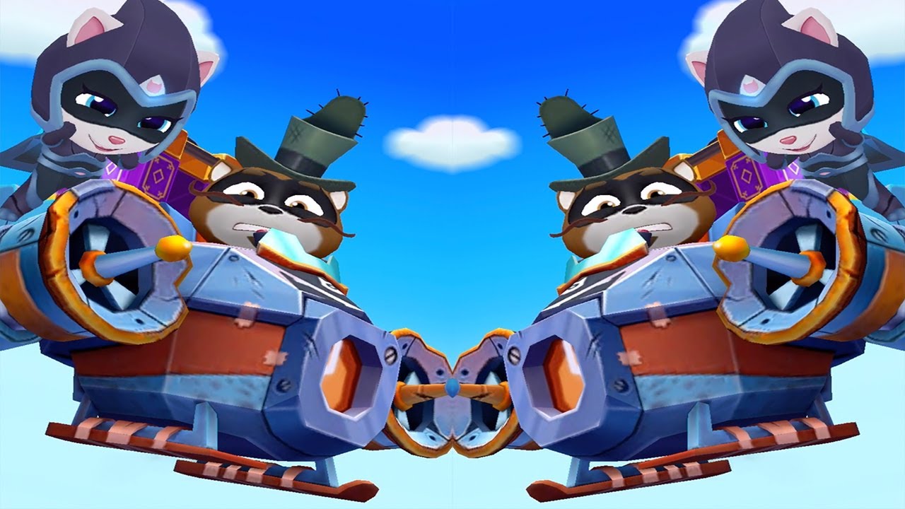 TALKING TOM HERO DASH MOONLIGHT ANGELA vs RACCOON BOSS FIGHT YouTube