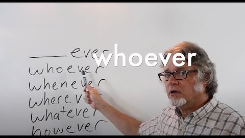 whoever whatever whenever wherever however