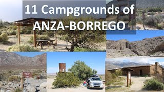 Anza Borrego Campgrounds - Dos Cabezas, Blair Valley, Vallecito, Tamarisk Grove, Salado & More