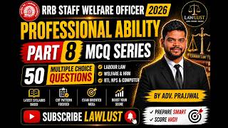 RRB Staff Welfare Officer 2026 | Professional Ability MCQ Series | Part 8 | Questions 350–400 |