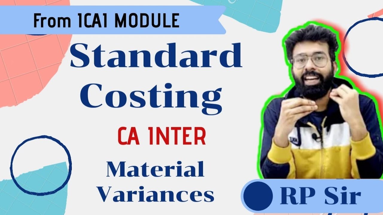 CA inter CMA Part 1 of 3 Standard costing from ICAI Module Material ...