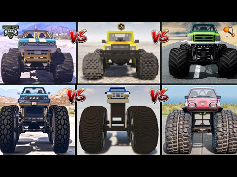 MONSTER TRUCK VS MEGA MONSTER TRUCK IN GTA 5 VS TEARDOWN VS BEAMNG- WHICH IS BEST?