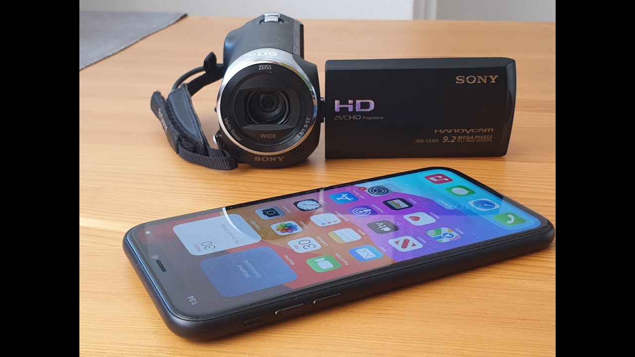 Iphone Xr vs Sony HDR-CX405 HD 1080p video footage comparison with 60x zoom