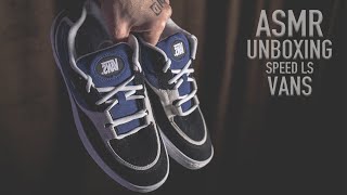 ASMR - Unboxing Vans Speed LS. Scratching, Tapping Suede, Textile, Rubber.