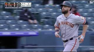 Brandon Belt GS part of Giants (10) run 1st inning  |  Quick MLB Hits News