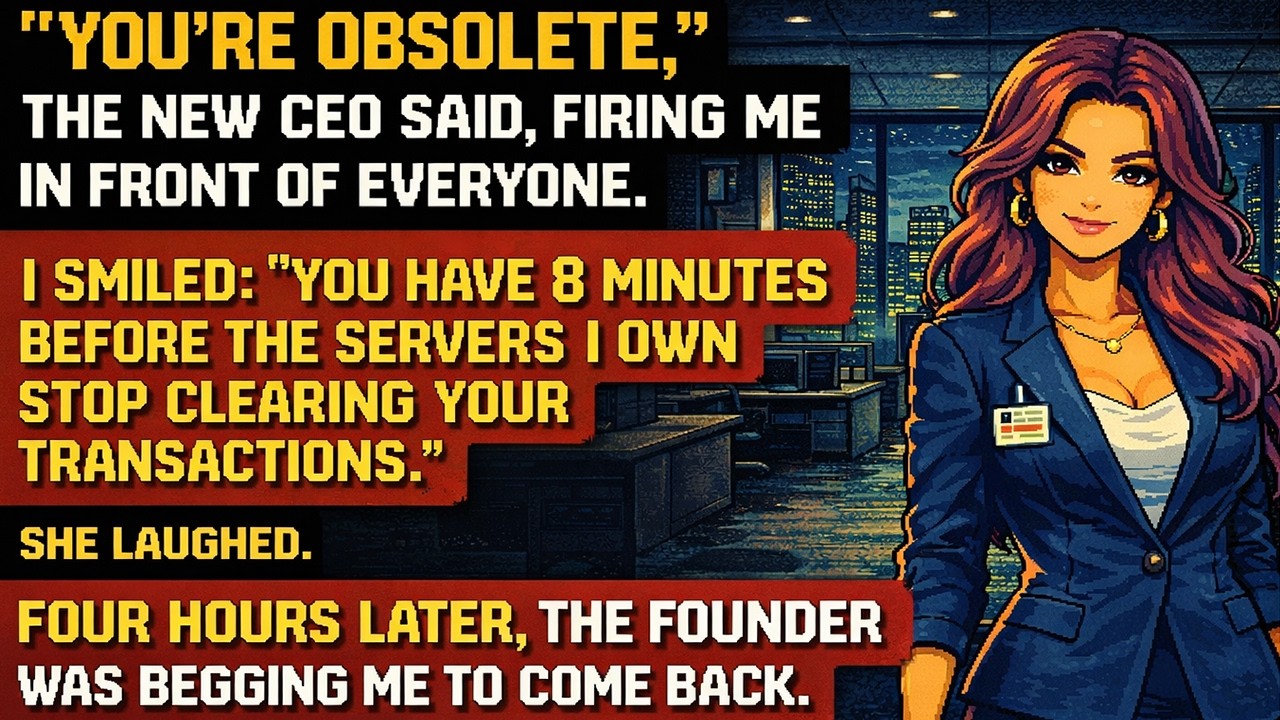 Die neue CEO feuerte mich – „Du bist OBSOLET.“ Ich lächelte: 8 MINUTEN, Server stoppen.